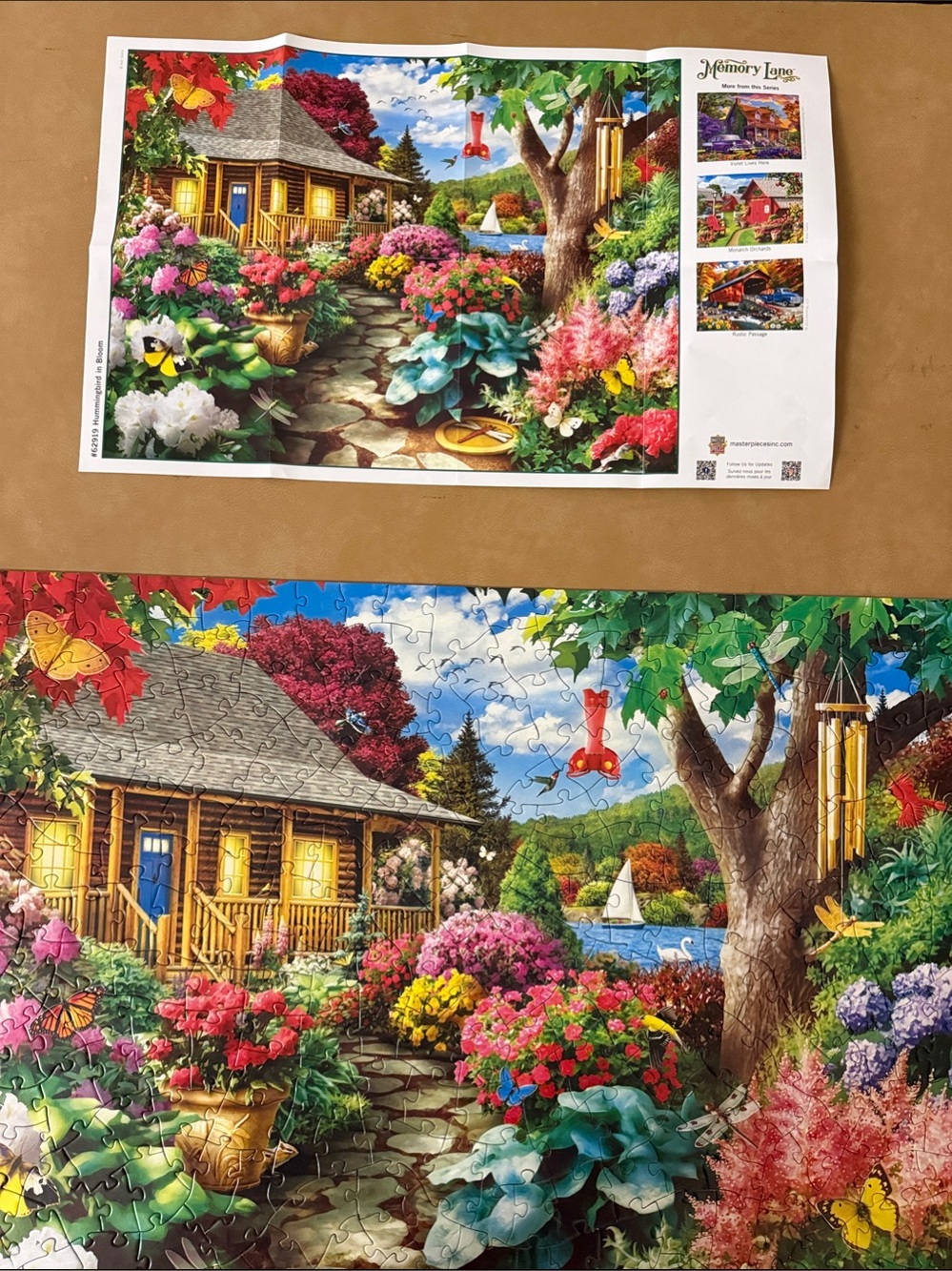 300-Piece EZGrip Large Puzzle — Hummingbird in Bloom (Multicolor) - Picture 3 of 6